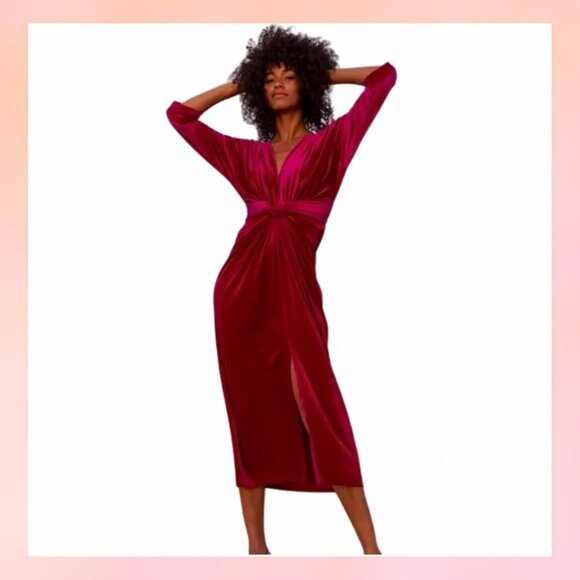 Dresses & Skirts - Velvet Elegance: The Ultimate Statement Dress Rose